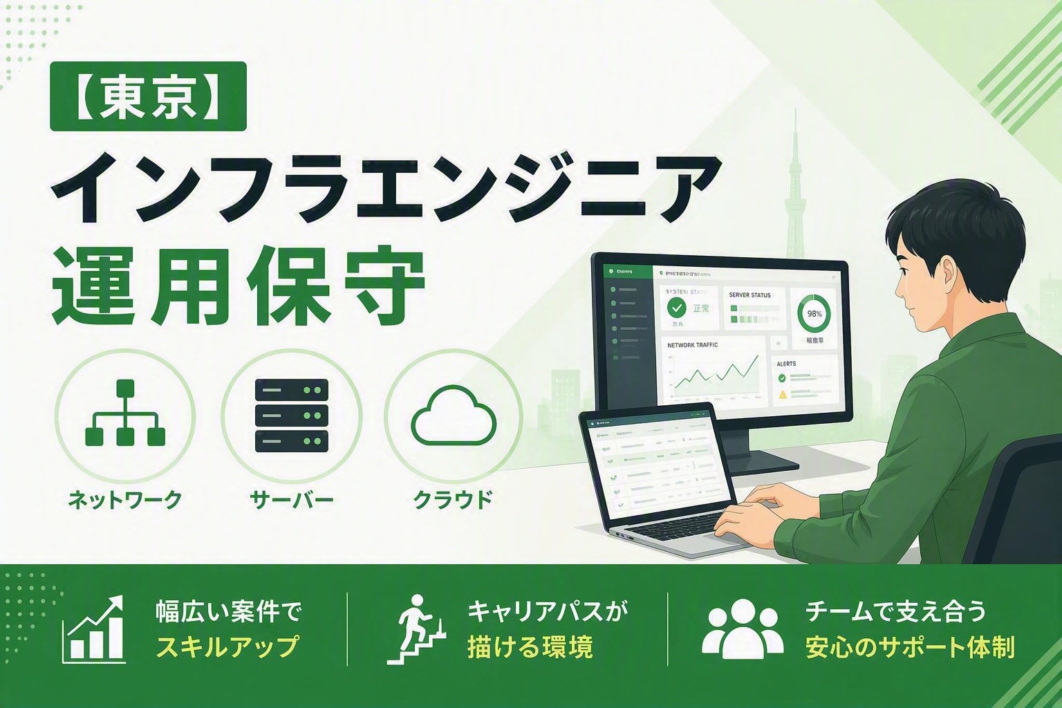 【東京】インフラエンジニア（運用保守）サムネイル
